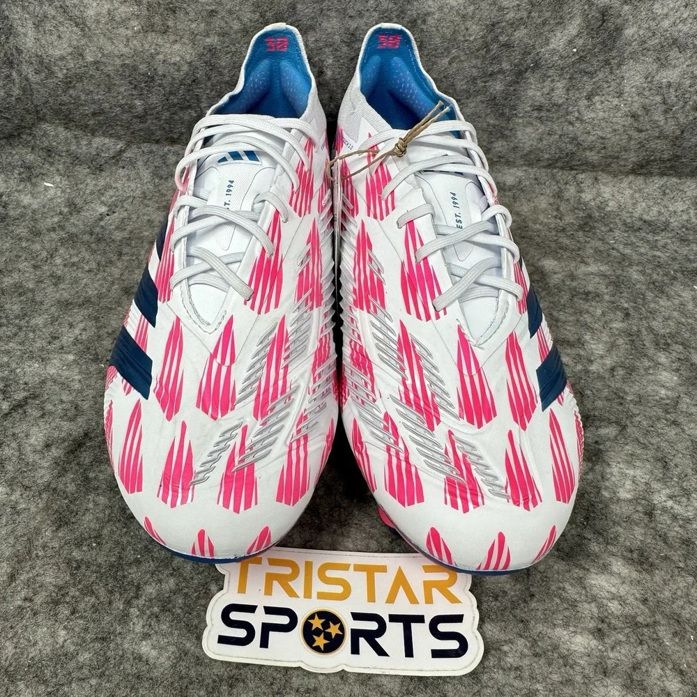 Adidas Predator Elite SG Soccer Cleats Mens Size 7 White Pink Blue IF6325